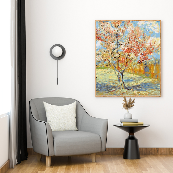 Pink Peach Trees | Paint By Numbers