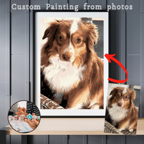 Custom DIY Paint by Numbers Kit For Cute Puppy