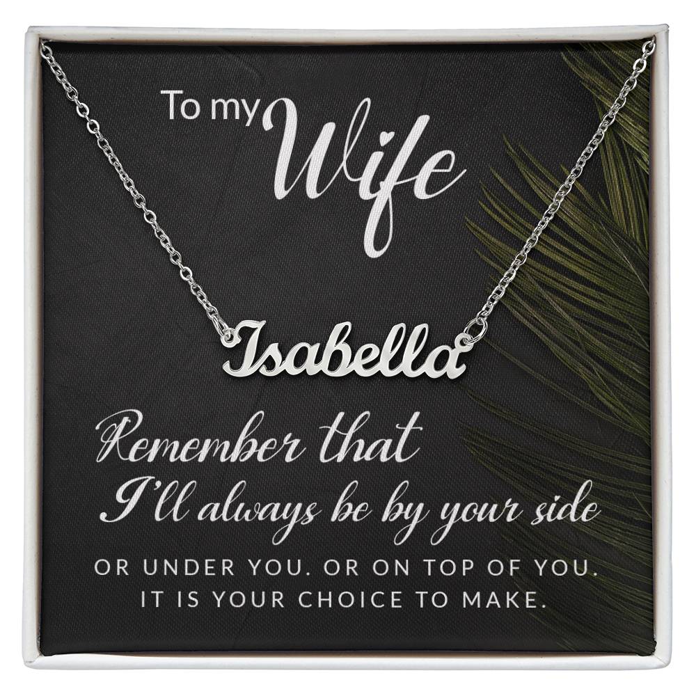 To My Wife Best Gift Idea for Custom Name Necklace