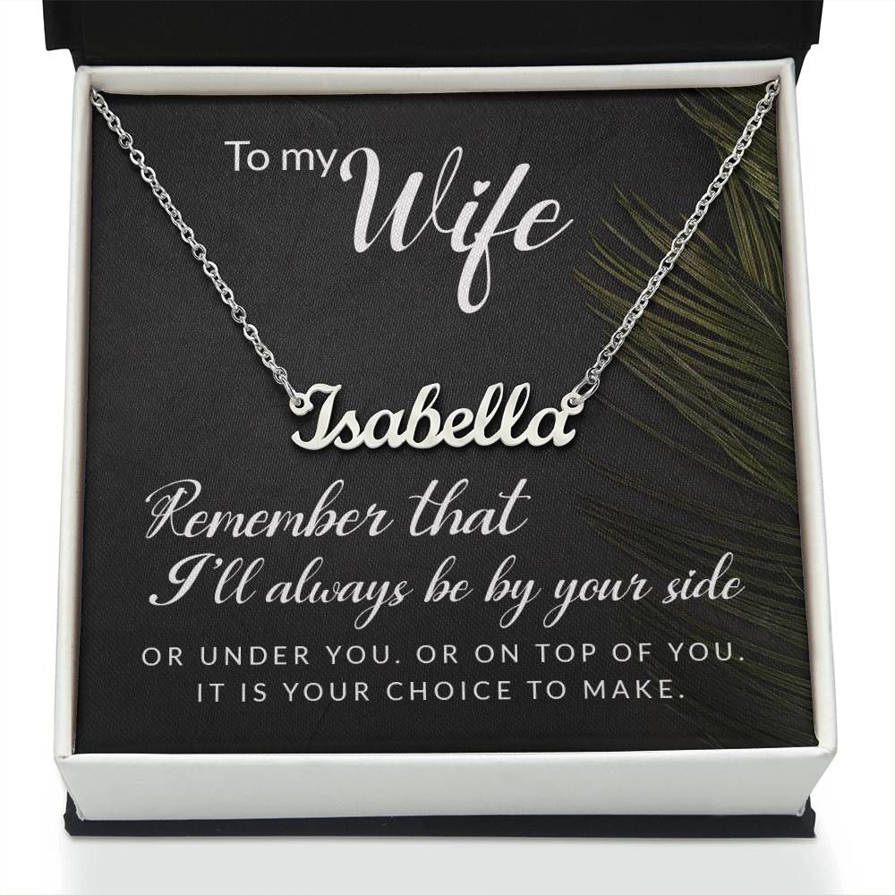 To My Wife Best Gift Idea for Custom Name Necklace