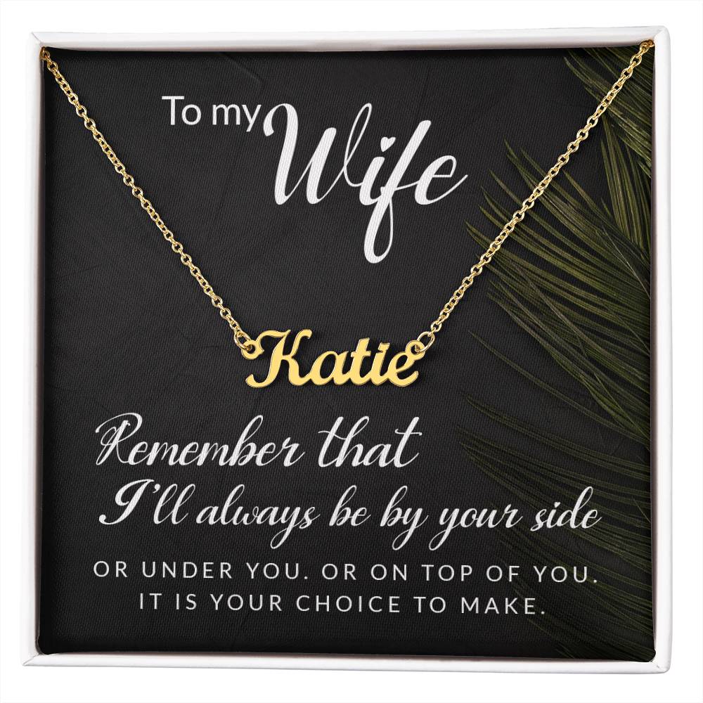 To My Wife Best Gift Idea for Custom Name Necklace