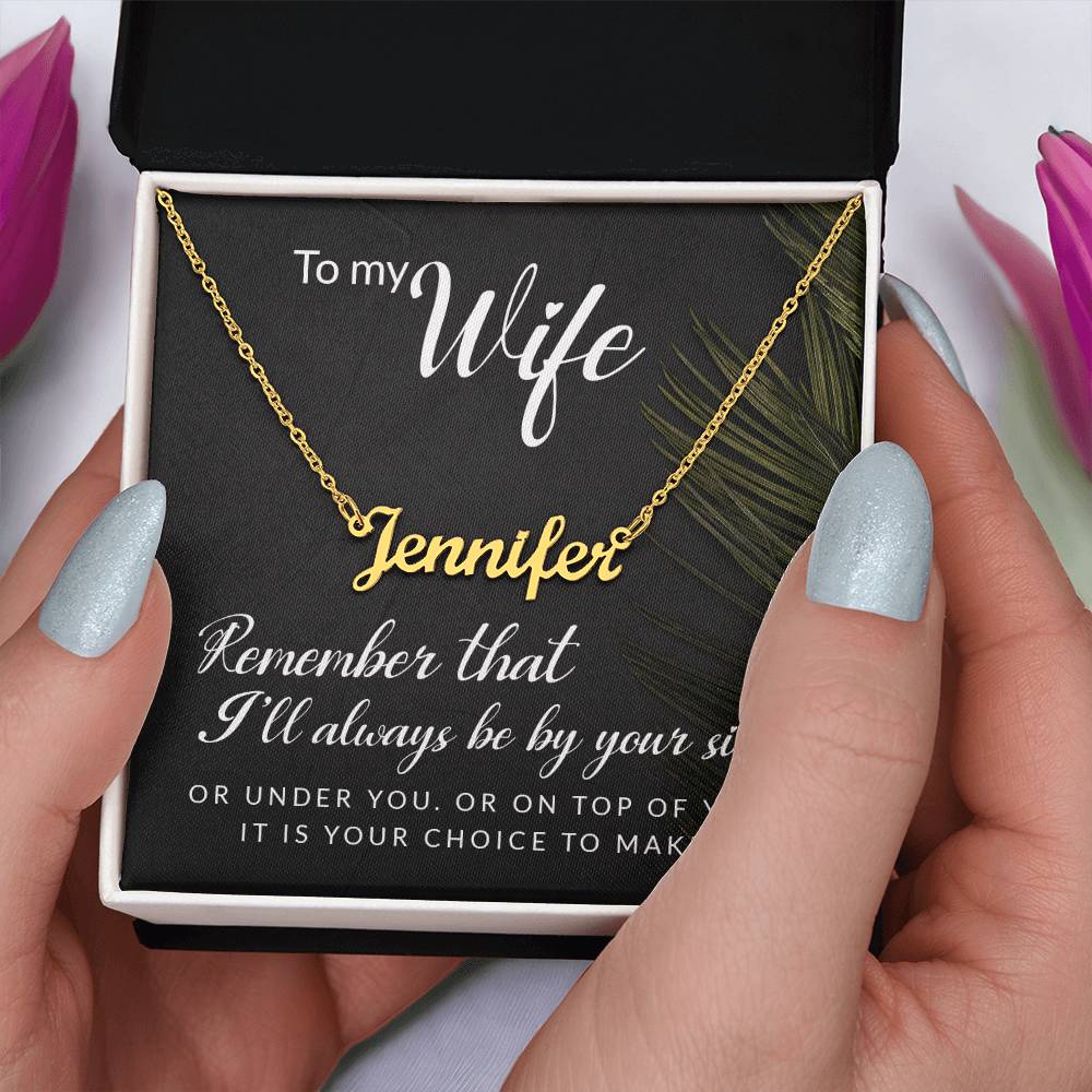 To My Wife Best Gift Idea for Custom Name Necklace