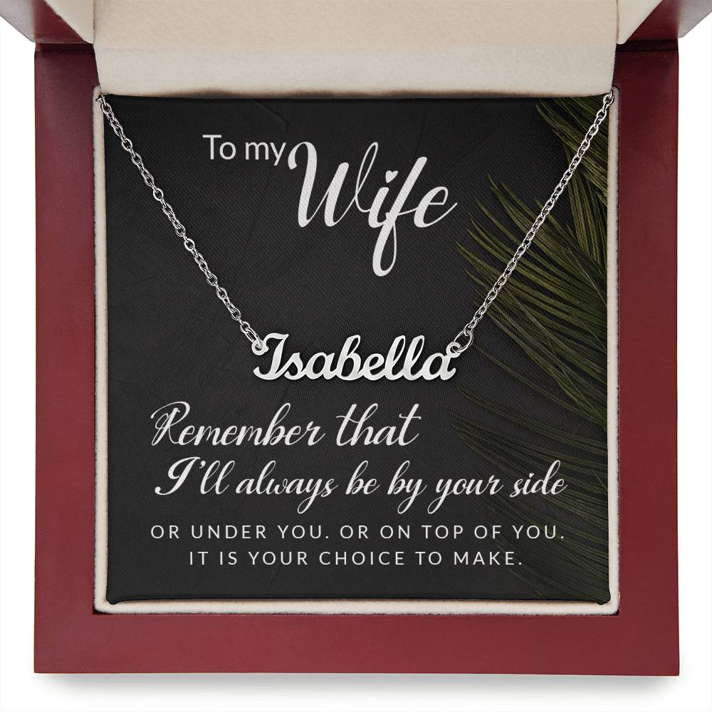 To My Wife Best Gift Idea for Custom Name Necklace