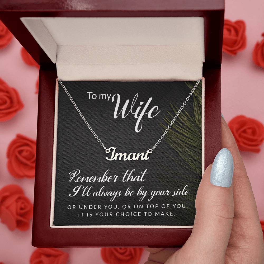 To My Wife Best Gift Idea for Custom Name Necklace